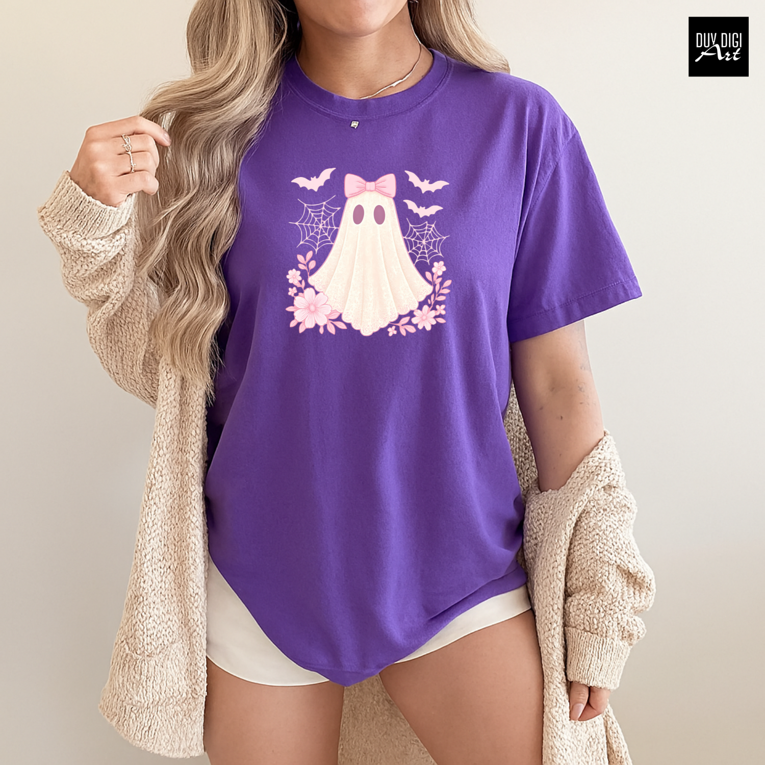 Ghost Girl - Banner3 Halloween Bridal Ghost with ribbon cute pinky tshirt PNG