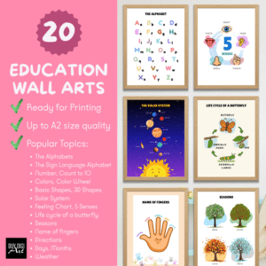 20 Education Poster Set | Learning Art Prints - [Digital File]