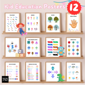 12 Education Poster Set | Learning Art Prints - [Digital File]
