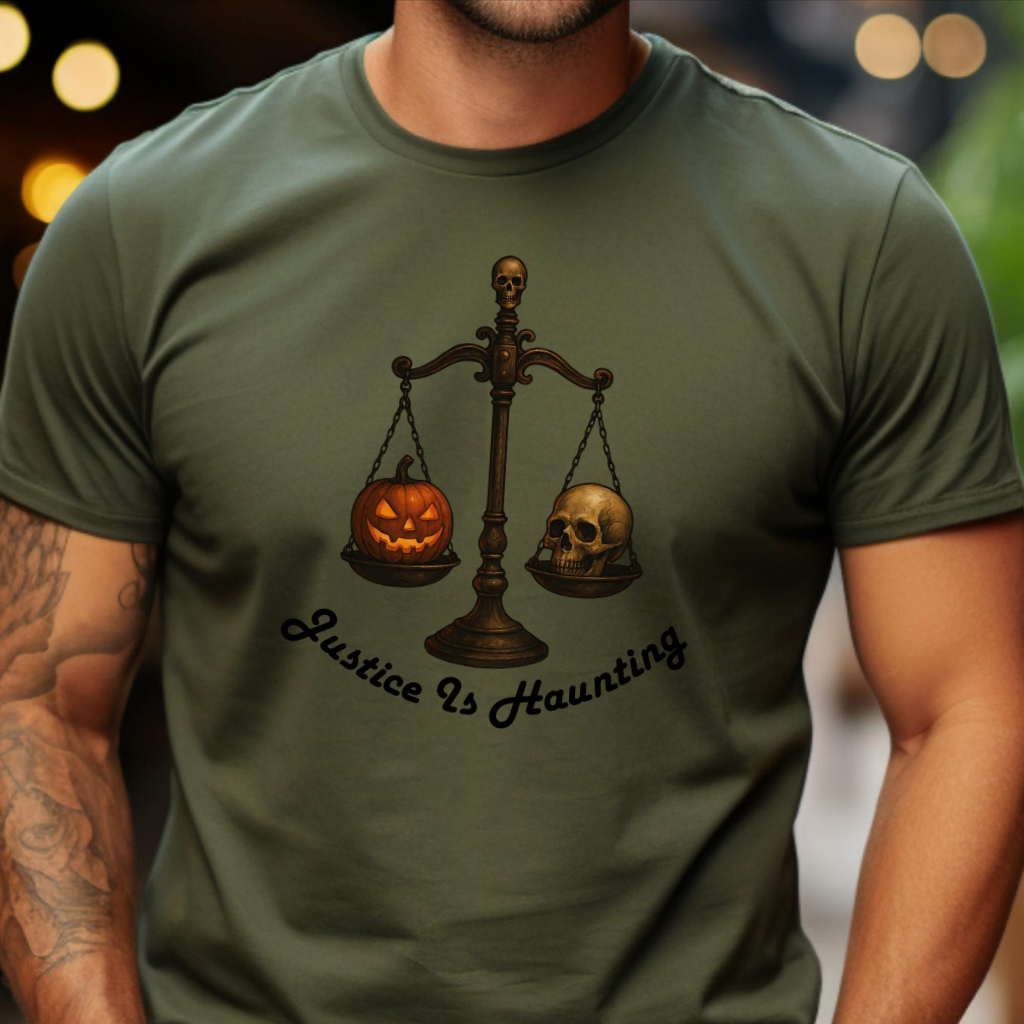 Justice is Hauting - banner - 2 Justice is Haunting PNG | Halloween Quote PNG