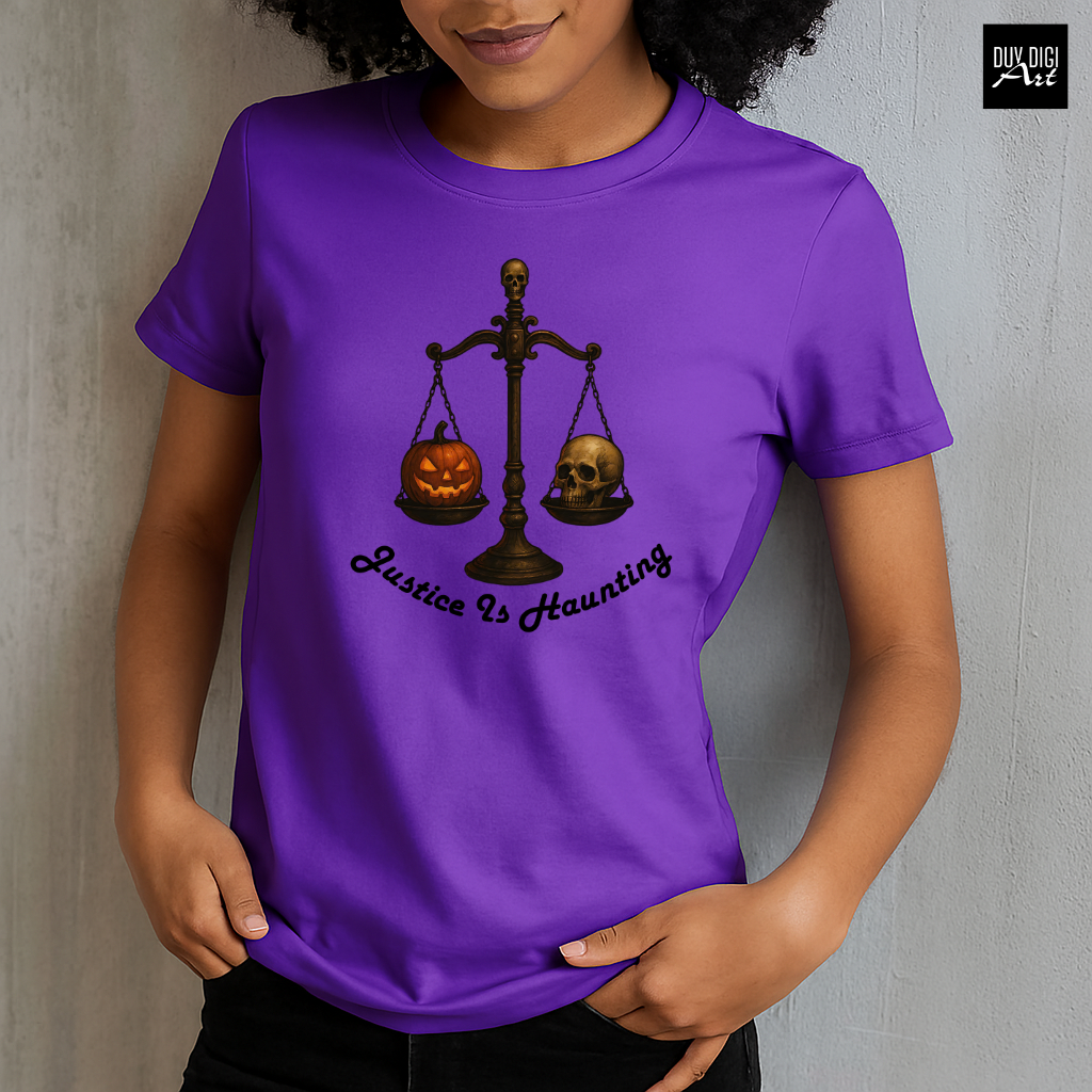 Justice is Hauting - banner - 3 Justice is Haunting PNG | Halloween Quote PNG